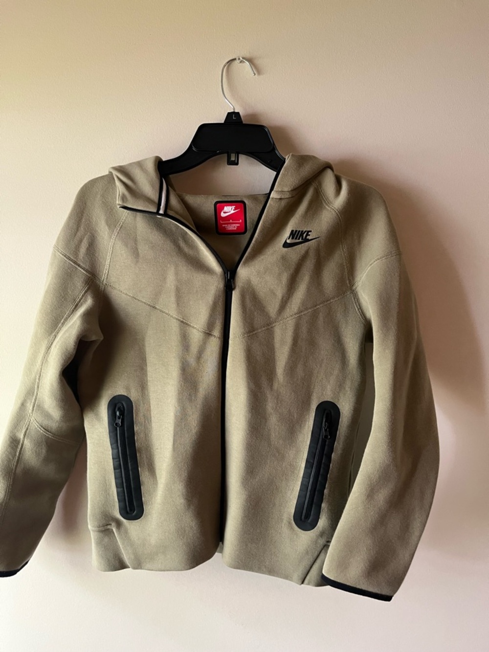 Nike Olive Green Hooded Zip Fleece Jacket